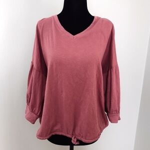 ✨3/$15 Reitmans | Flared Sleeve Drawstring hem Top